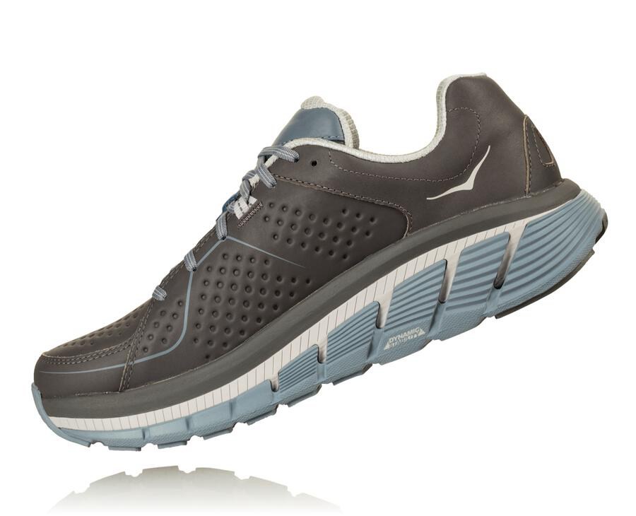 Running Shoes Womens - Hoka One One Gaviota Leather - Brown - ZQOJRLC-13